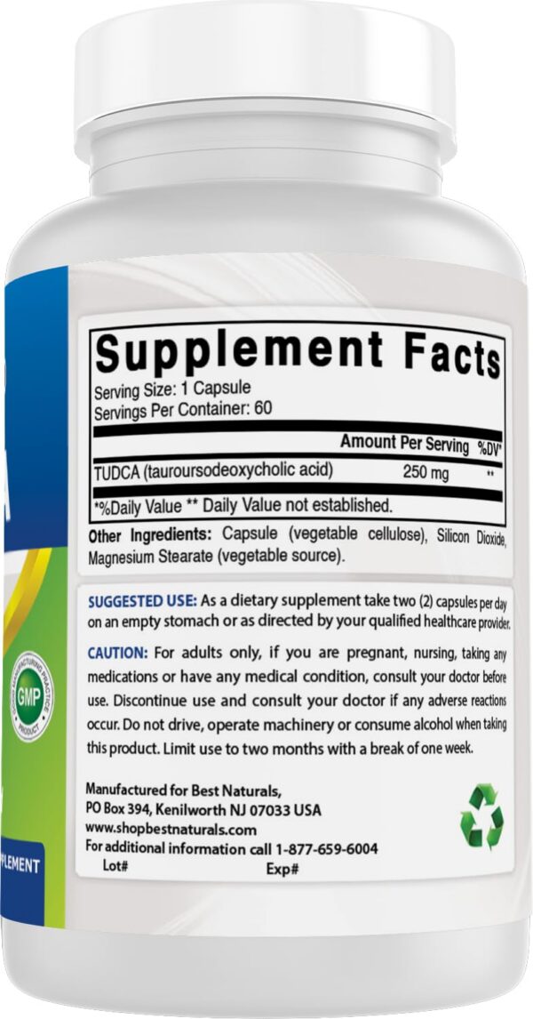 Etiqueta de Tudca en fondo blanco