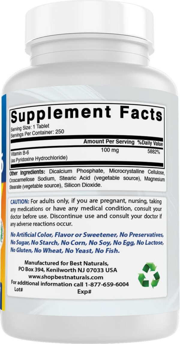 Version 1.0.0 Frasco de vitamina B6 detalle