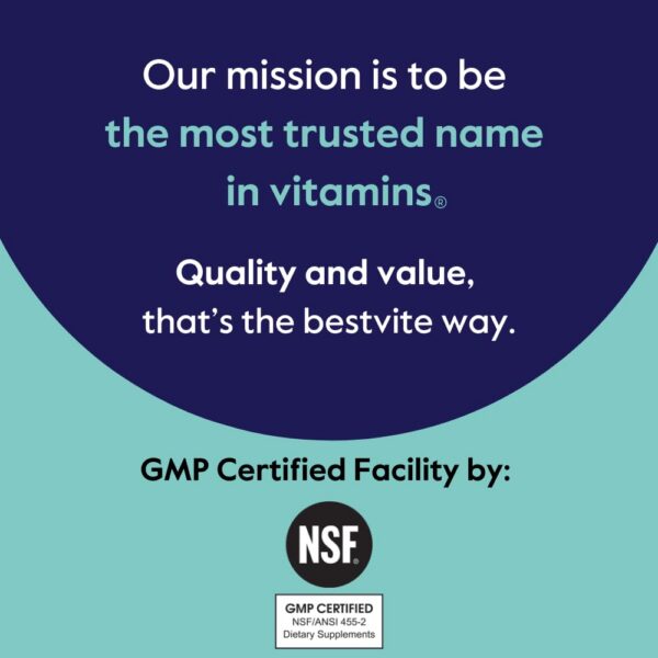 Caja y información nutricional melatonina BESTVITE