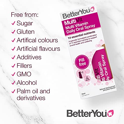 Version 1.0.0 BetterYou MultiVit spray 25ml en caja empaque