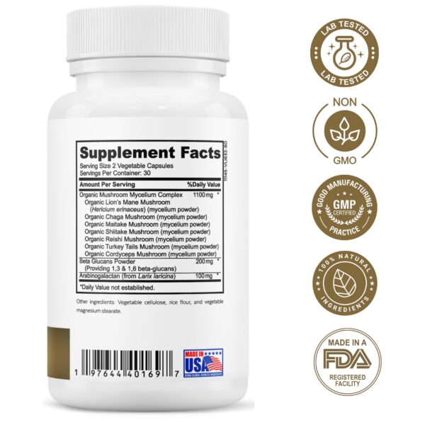 Fusión de Hongos y Adaptógenos para vitalidad