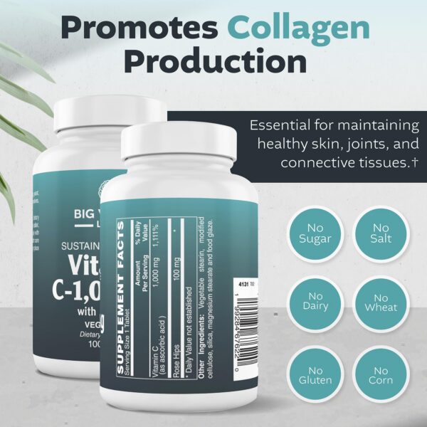 Version 1.0.0 Frasco de vitamina C con sello vegano