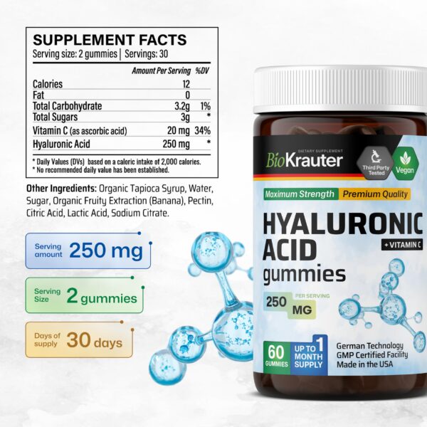 BIO KRAUTER gomitas acido hialuronico ingredientes