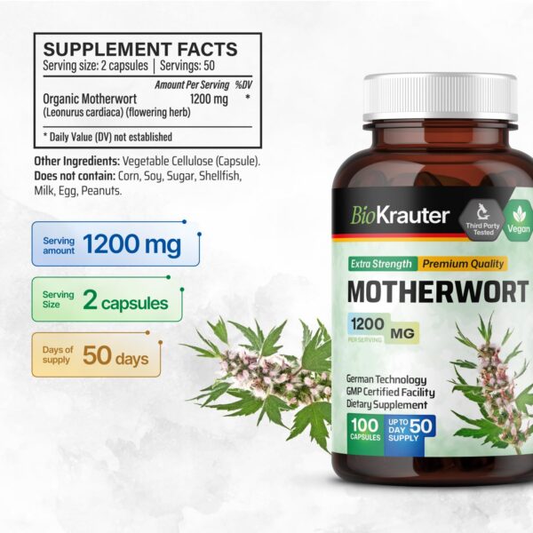 Cápsulas de Motherwort BIO KRAUTER