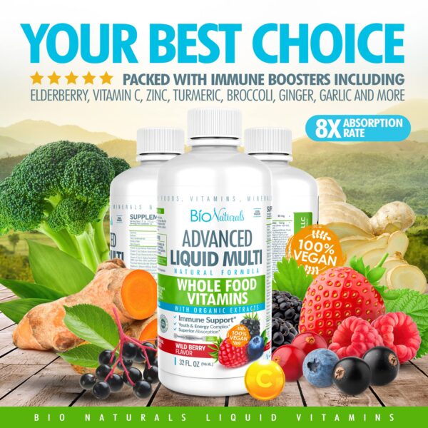 Frasco Bio Naturals líquido en estante