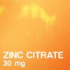 Etiqueta de zinc Citrate 30 mg