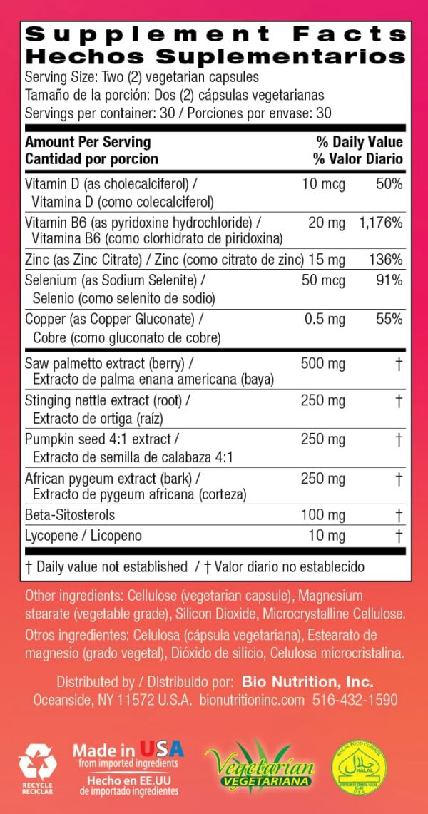 Frasco Bio Próstata 60 cápsulas