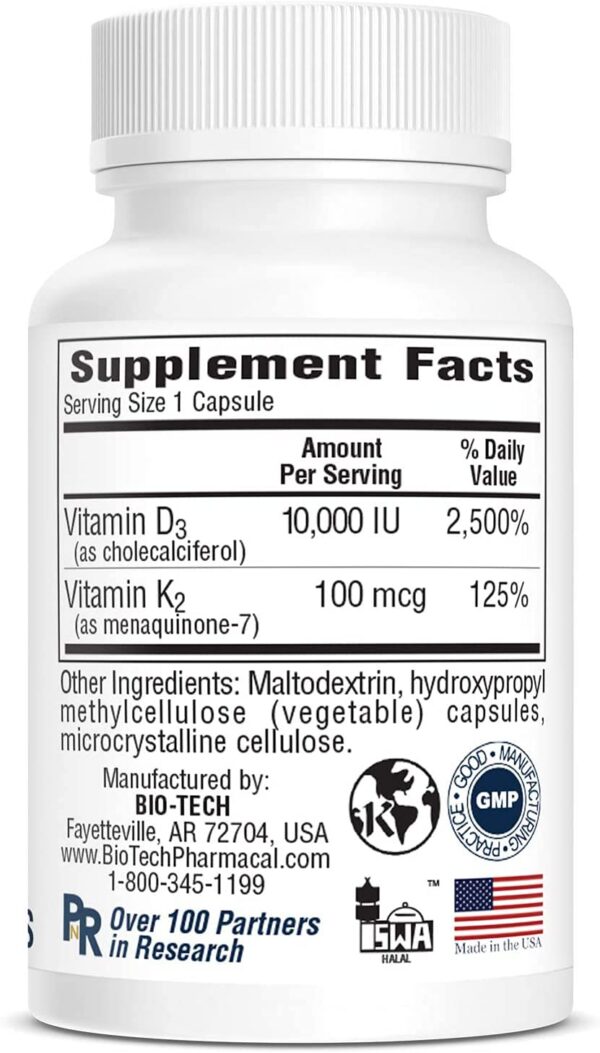 Detalle de ingredientes Bio-Tech D3-K2