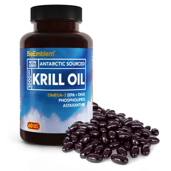 BioEmblem krill oil envase en estante