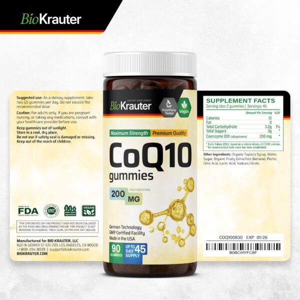 Frasco de gomitas CoQ10 Bio Krauter