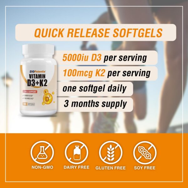 BIO POTENTIA D3 K2 MK7 softgel caja packaging