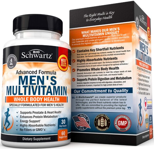 Version 1.0.0 Cápsulas BioSchwartz multivitamínico hombre apoyo inmunológico