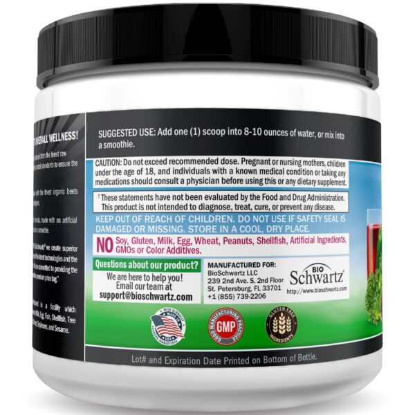 Version 1.0.0 BioSchwartz polvo remolacha ingredientes