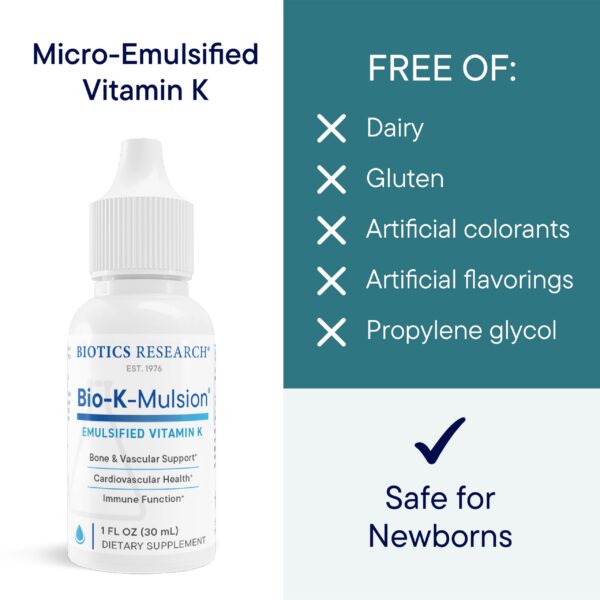 Detalles de la etiqueta Bio K Mulsion