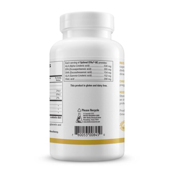 Notas nutricionales de EFAs-BC