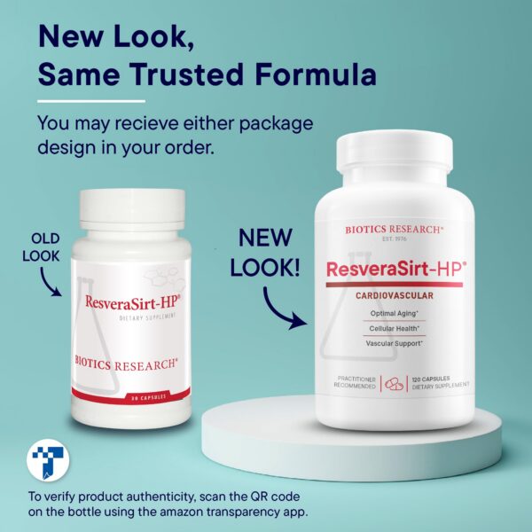 Vista lateral del envase Biotics ResveraSirt