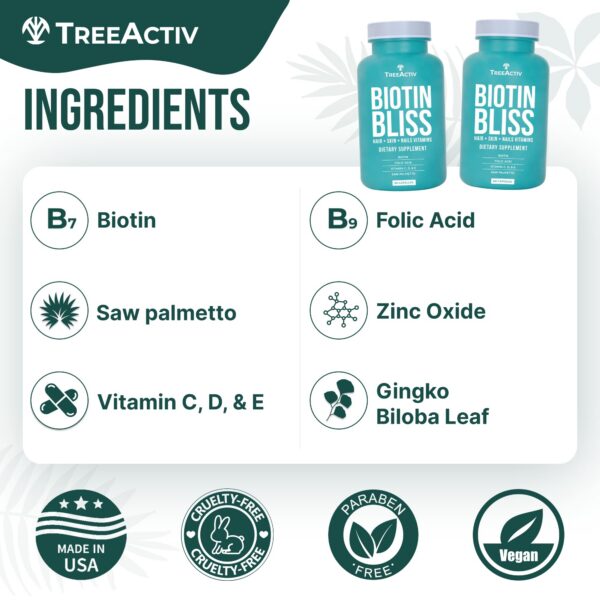 Biotin Bliss en mano para mostrar tamaño