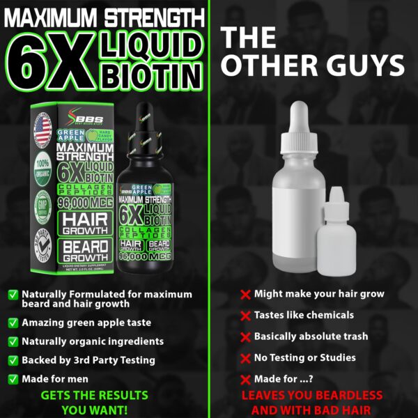 biotina líquida colágeno para crecimiento cabello y barba