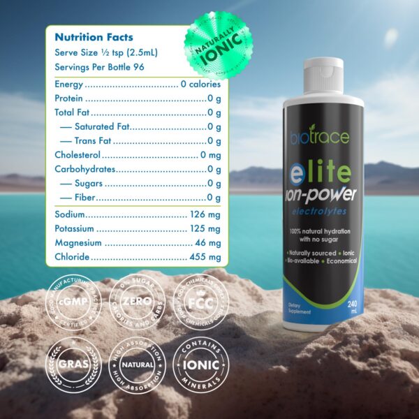 Frasco BioTrace Elite en mostrador