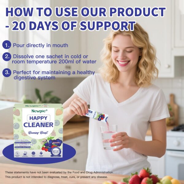 Version 1.0.0 Blltzzz Newpie Probiotic Powder ingredientes limpios