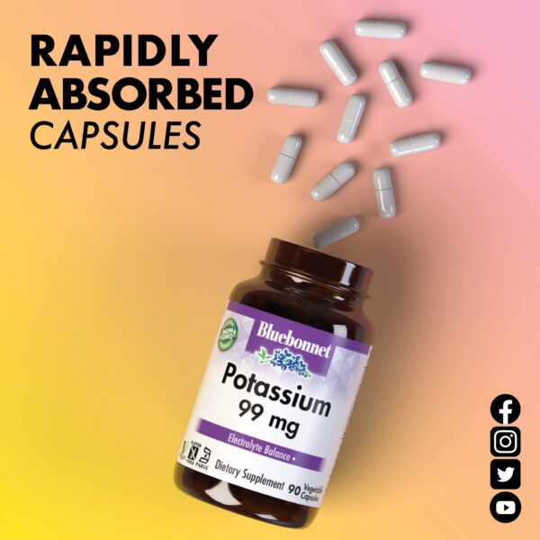 Producto Bluebonnet Potasio para equilibrio electrolítico