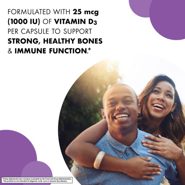 BlueBonnet Vitamina D3 1000 UI envase lateral