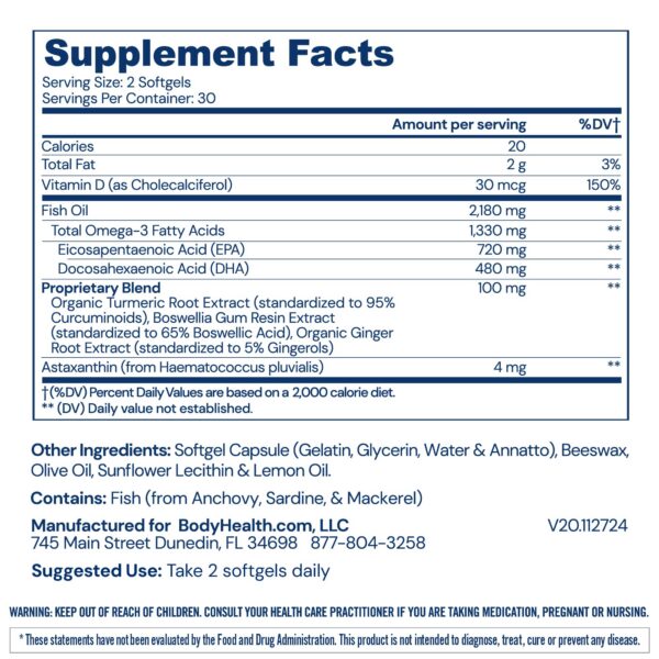 Presentación del producto BodyHealth Omega-3