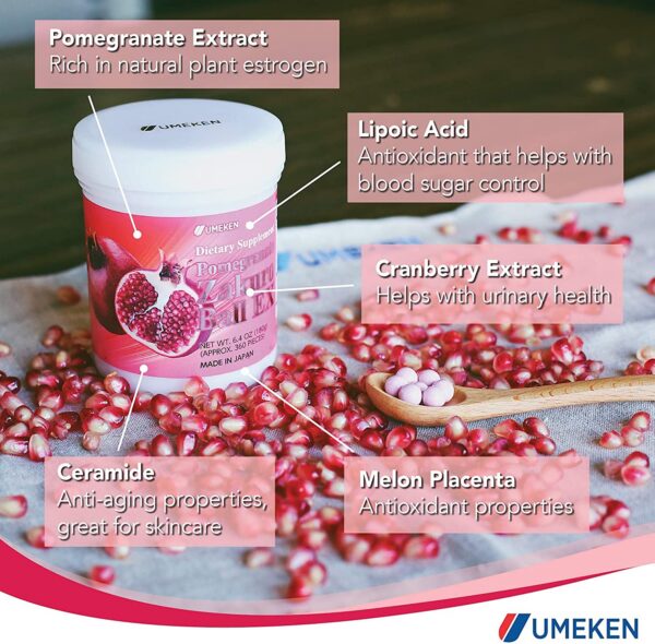 Umeken bolas masticables de extracto de granada Zakuro