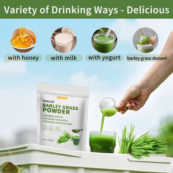 Bolsa polvo 100% puro pasto de cebada Hudetex vegano