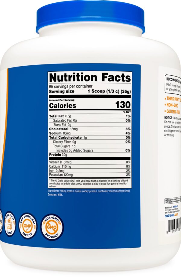 Bolsa y polvo Nutricost Proteína Aislada sin sabor