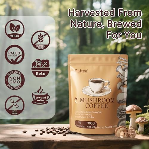 Bolsa resellable de café adaptógeno Daitea para bienestar diario