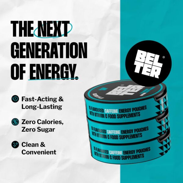 Bolsitas BELTER cafeína 80mg sabor menta fresca energizante