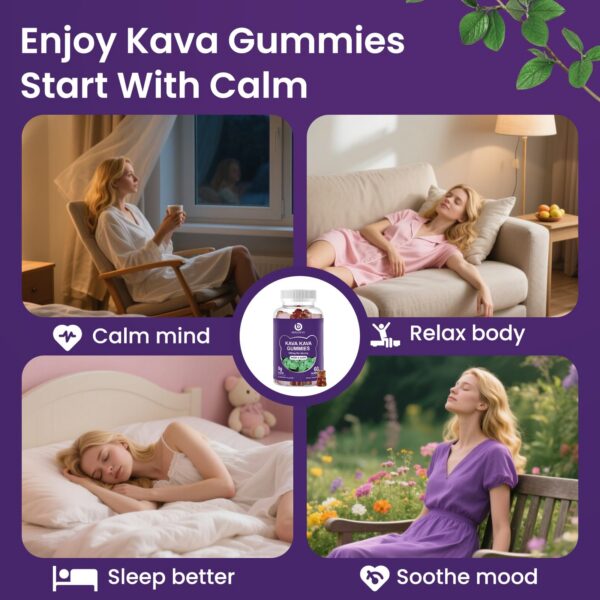 Version 1.0.0 Bote de gomitas Bersoevo con kavalactonas para calma y bienestar