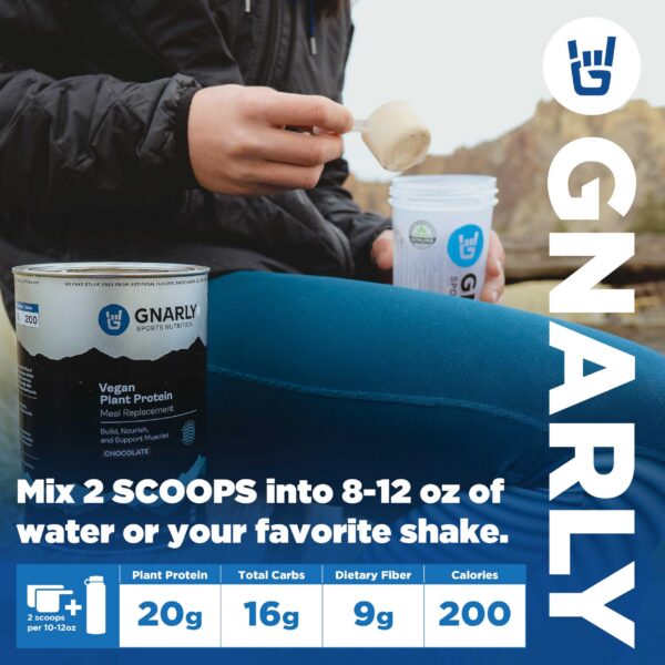 Bote de proteína vegana Gnarly Nutrition para uso diario