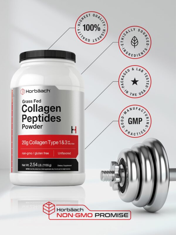 Bote de suplemento de colágeno Horbaach calidad superior