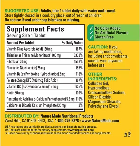 Botella abierta MUNCHIE MIX Tabletas Súper Complejo B