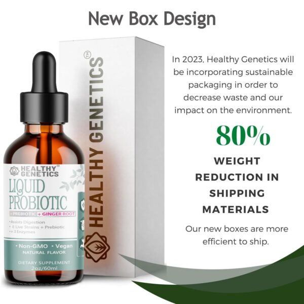 Botella ámbar probióticos estables a temperatura Healthy Genetics