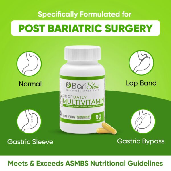 Version 1.0.0 Botella de BariSlim multivitamínico para post cirugía