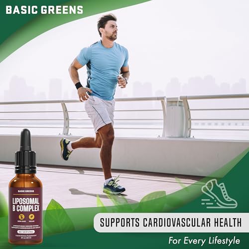 Botella BASIC GREENS vitaminas B visto lateral