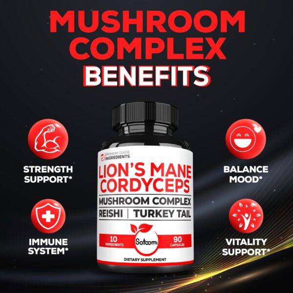 Botella cápsulas Cordyceps 10 en 1 Satoomi 90 unidades