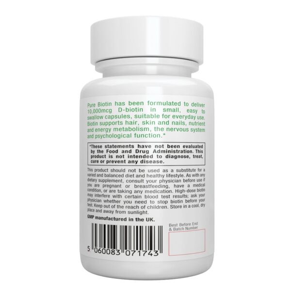 Botella cápsulas Igennus 180 unidades biotina vegana pura