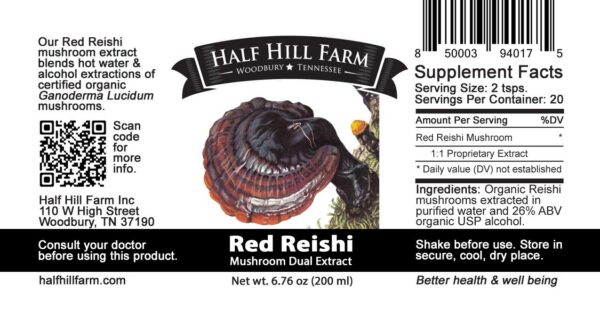 Botella extracto y caja packaging Reishi rojo