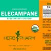 Botella de extracto Elecampane orgánico presentada para venta