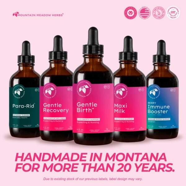 Version 1.0.0 Botella extracto herbal parto Gentle Birth 4oz