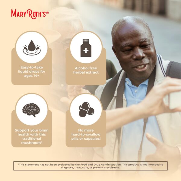 Botella gotero MaryRuth Organics Melena de León extracto líquida