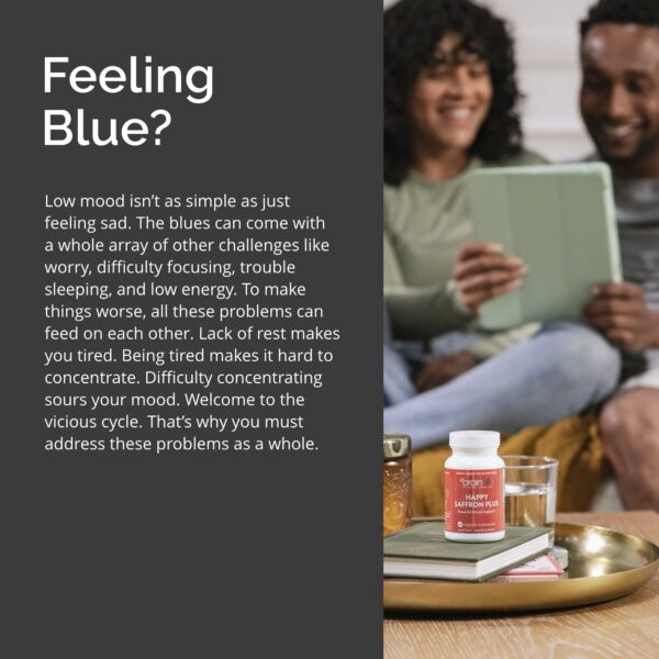 Botella de Happy Saffron Plus BrainMD