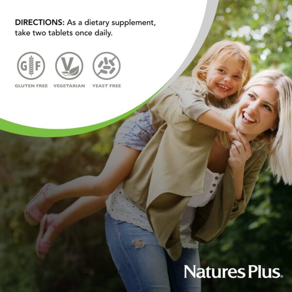 Botella Natures Plus Ultra multivitamínico prenatal lado
