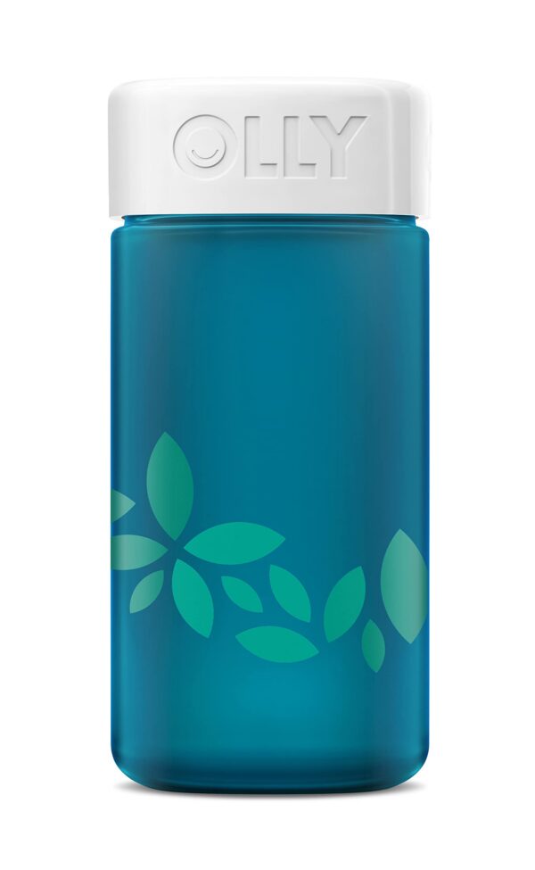 Version 1.0.0 Frasco OLLY Joy Jar mostrando gomitas dentro