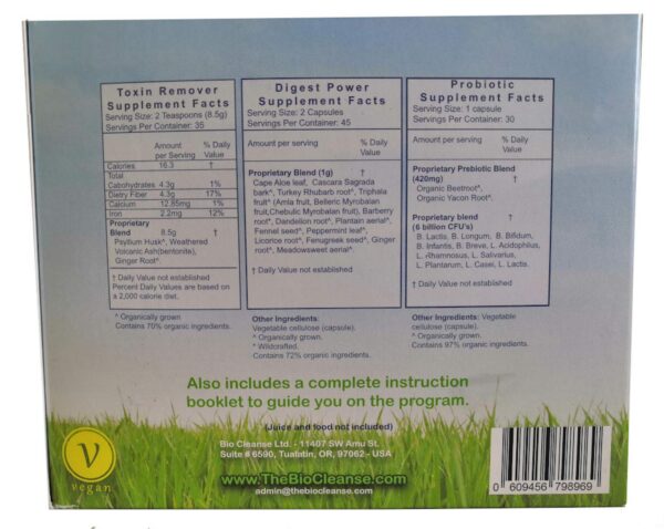 Botella probióticos Bio Cleanse para salud intestinal