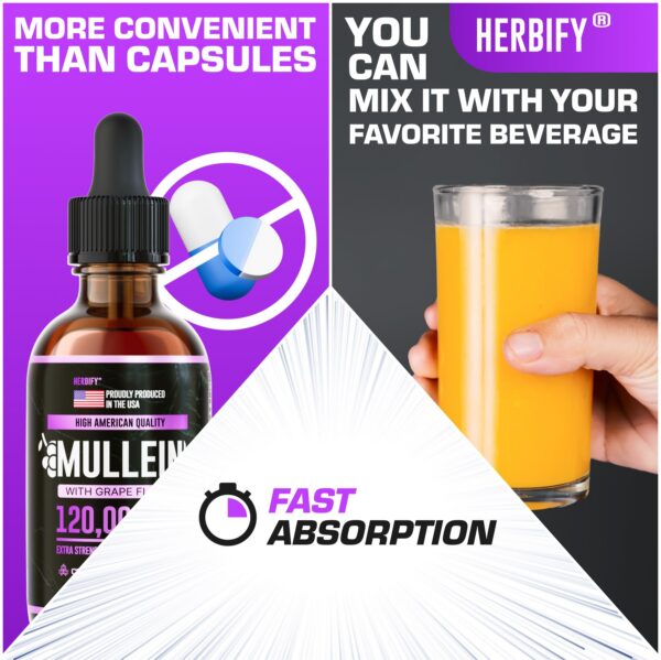 Version 1.0.0 Botella suplemento HERBIFY gotas mullein